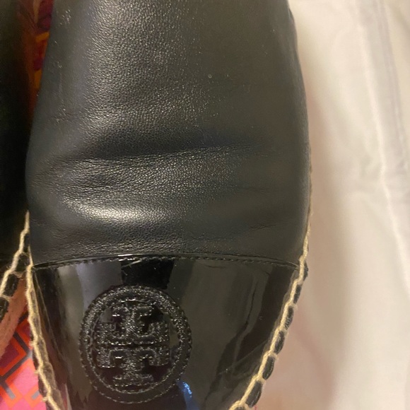 Tory Burch Black Espadrilles with Logo Detail - Picture 4 of 5
